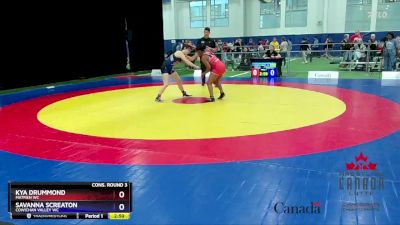 57kg Cons. Round 3 - Kya Drummond, Matmen WC vs Savanna Screaton, Cowichan Valley WC