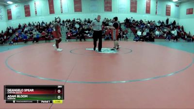 285 lbs Cons. Round 3 - DeAngelo Spear, Canton South vs Adam Bloom, Norton