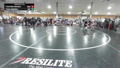 50 lbs Quarterfinal - Clayton Ciociola, Martins Creek vs Evan Gemmell, Arkport