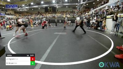 100 lbs Quarterfinal - Jett Ingram, Plainview Youth Wrestling Club vs Brodee Bryan, Shelton Wrestling Academy