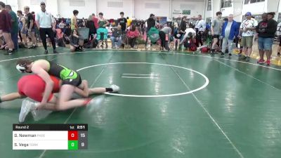 132 lbs Round 2 - Garrett Newman, Phoenix Wrestling Club vs Sebastian Vega, Team Gotcha