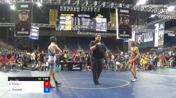 120 lbs Rnd Of 64 - Alyeus Craig, Kansas vs Jackson Crandall, Texas