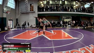 132 lbs Champ. Round 2 - Andrew Kidd, John Paul The Great vs Aaron Menickella, St Mark`s