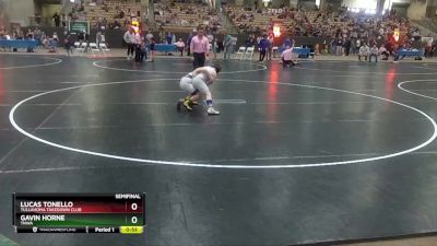 95 lbs Semifinal - Lucas Tonello, Tullahoma Takedown Club vs Gavin Horne, TNWA