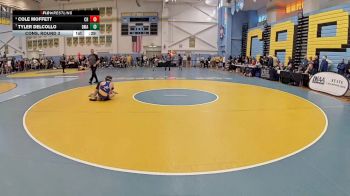 120 lbs Cons. Round 3 - Tyler Delcollo, Delaware Military Academy vs Cole Moffett, Caesar Rodney H S