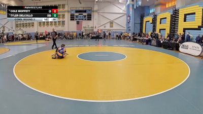 120 lbs Cons. Round 3 - Tyler Delcollo, Delaware Military Academy vs Cole Moffett, Caesar Rodney H S