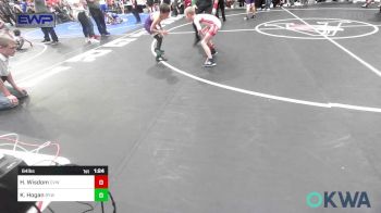 64 lbs Rr Rnd 2 - Hunter Wisdom, Caney Valley Wrestling vs Karson Hogan, Bristow Youth Wrestling