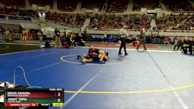 D2-132 lbs Cons. Semi - Jonny Tapia, Canyon View vs Deion Zamora, Bradshaw Mountain