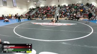 150 lbs Cons. Round 3 - Cody Borud, Natrona County vs Andy Weipert, Green River