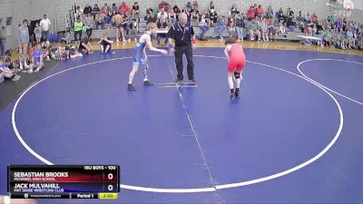 100 lbs Semifinal - Sebastian Brooks, McDaniel High School vs Jack Mulvahill, Mat Sense Wrestling Club