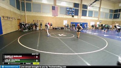 115lbs Cons. Round 4 - Leslie Valencia, Ferndale (Girls) vs Isabelle Barajas, Royal (Girls)