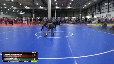 120 lbs Round 2 (3 Team) - Jonathan Binanay, RALEIGH AREA WRESTLING vs Amir Wray-Hill, HEAVY HITTING HAMMERS