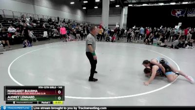 145 lbs Cons. Round 6 - Audrey Lennard, Kansas City Training Center vs Margaret Buurma, Michigan Revolution Wrestling Club