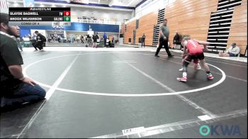 58 lbs Consi Of 4 - Slayde Bagwell, Tuttle Wrestling vs Broox Wilkerson, Carl Albert