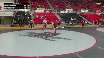 165 lbs 3rd Place Match - Tony Stewart, NEO vs Landen Johnson, SIU Edwardsville