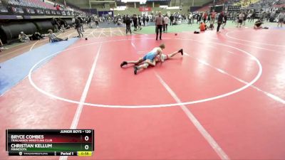 120 lbs Cons. Round 2 - Bryce Combes, Trailhands Wrestling Club vs Christian Kellum, Minnesota