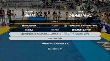 Gioia Calamandrei vs Chiara Arata 2026 UIJJ JUNIOR ITALIAN BJJ OPEN