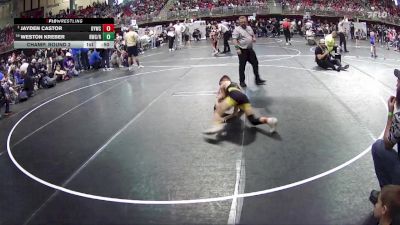 80 lbs Champ. Round 2 - Jayden Castor, Ogallala Youth Wrestling Club vs Weston Kreber, Rocket Wrestling Club / RWC