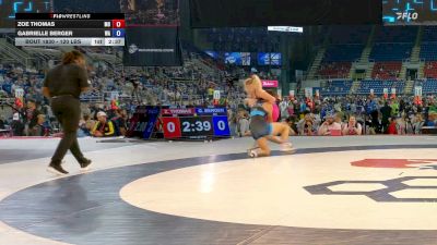 120 lbs Cons. Rd Of 64 - Zoe Thomas, MO vs Gabrielle Berger, WA