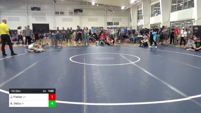 112-E lbs Round 4 - Justuce Fisher, OH vs Aiden Velzy, MI