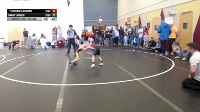 49 lbs Cons. Quarters - Tucker Latimer, Challis Blackheart Wrestling Club vs Sway Jones, Snake River Wrestling Club