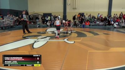 65 lbs Round 2 - Cole Gunderson, Victory School Of Wrestling vs Ryder Lang, Hudson Pirate Elite