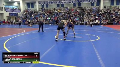 132 lbs Quarterfinal - Nicholas Kazmierczak, Franklin vs Malachi Simmons, Defiance