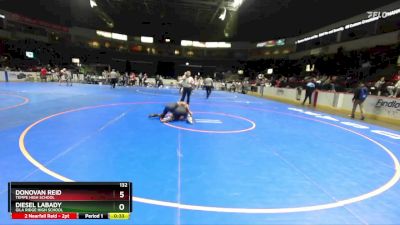 132 lbs Cons. Round 2 - Diesel Labady, Gila Ridge High School vs Donovan Reid, Tempe High School