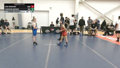 85 lbs Champ. Round 1 - Luis Sanchez, Damaged Ear Wrestling Club vs Leighton Brown, Northside Wrestling Club