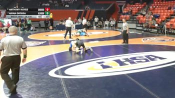 3A 106 lbs Champ. Round 1 - Anthony Hayes, Orland Park (Sandburg) vs Aidan Ortega, Glen Ellyn (Glenbard West)