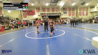 55-60 lbs Consolation - Evelyn Pierce, Verdigris Youth Wrestling vs Wrynlee Hauenstein, Tiger Trained Wrestling