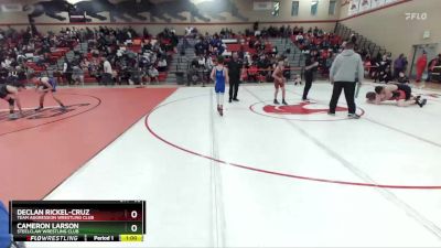 92 lbs Semifinal - Declan Rickel-Cruz, Team Aggression Wrestling Club vs Cameron Larson, Steelclaw Wrestling Club