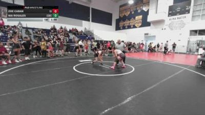 110 lbs Quarterfinal - Nia Rosales, Cal Grapplers Wrestling Club vs Zoe Caban, Yucca Valley