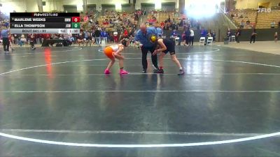 91 lbs Semifinal - Ella Thompson, Junior Cyclones Wrestling vs Marlene Weeks, Riverdale Warrior WC