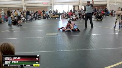 87 lbs Round 1 (6 Team) - Jordyn Jimenez, MI Pitbulls vs Collin Baker, Ares