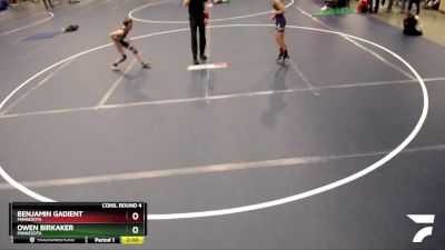 77 lbs Cons. Round 4 - Benjamin Gadient, Minnesota vs Owen Birkaker, Minnesota