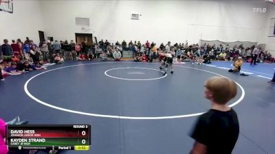 84-86 lbs Round 3 - David Hess, Johnson Junior High vs Kayden Strand, Carey Jr High