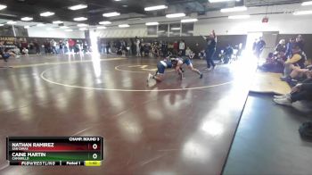 120 lbs Champ. Round 3 - Nathan Ramirez, San Dimas vs Caine Martin, Camarillo