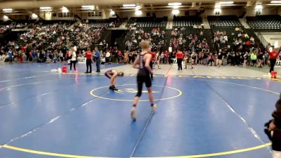 95 lbs Quarterfinal - Justin Thompson, Wray Wrestling Club vs Eli Samuelson, Oakley Wrestling Club