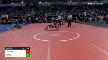 128 lbs Quarterfinal - Luke Hayden, BullTrained Wrestling vs Brody Mills, Vian Wrestling Club