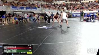 D1-157 lbs Cons. Semi - Jayden Kimling, Perry vs Jake Jampolsky, Mountain View Hs (Mesa)