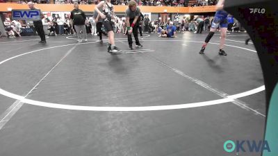 85 lbs Quarterfinal - Kardyn Prasch, Harrah Little League Wrestling vs Takoda Caudle, Lone Grove Takedown Club