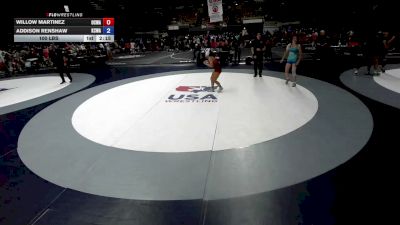 100 lbs Willow Martinez, OCWA - Orange County Wrestling Association vs Addison Renshaw, KCWA - Kern County Wrestling Association