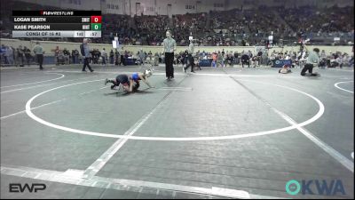 46 lbs Consi Of 16 #2 - Logan Smith, Smith Wrestling Academy vs Kase Pearson, Hinton Takedown Club