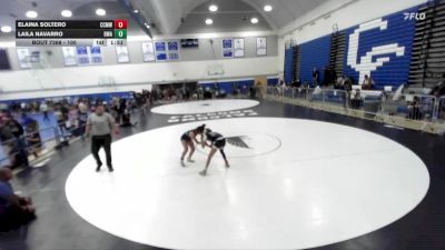 100 lbs Semifinal - Elaina Soltero, Central Coast Most Wanted vs Laila Navarro, Brawley Wrestling Academy