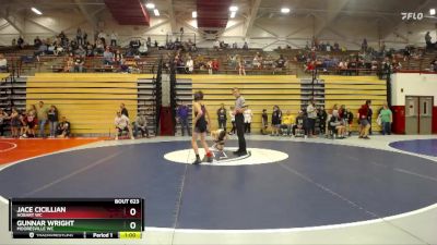 80-88 lbs Cons. Round 3 - Gunnar Wright, Mooresville WC vs Jace Cicillian, Hobart WC