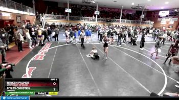 126 lbs Cons. Round 4 - Brycen Palmer, West Valley (Spokane) vs Myles Christen, Lakeside