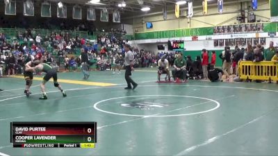 132 lbs Champ. Round 1 - David Purtee, Clay vs Cooper Lavender, Medina