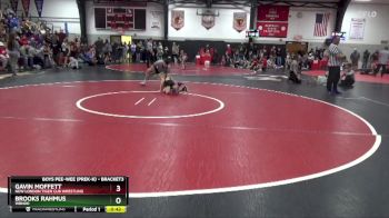 Cons. Round 1 - Gavin Moffett, New London Tiger Cub Wrestling vs Brooks Rahmus, WBNDD