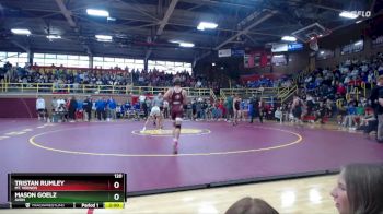 120 lbs Quarterfinal - Tristan Rumley, Mt. Vernon vs Mason Goelz, Avon